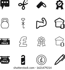 label vector icon set such as: cargo, sticker, seal, balance, strength, male, hooks, communication, hotel, currency, dialog, kilo, door, banking, pack, warning, healthy, handle, money, speak, prize