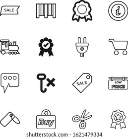 label vector icon set such as: home, tool, speech, red, hooks, rail, equipment, image, new, commerce, logistic, bar, road, barcode, locomotive, travel, crossing, graph, purchase, railroad, first