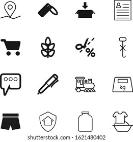 label vector icon set such as: contact, blue, wheat, messaging, warning, direction, oat, weight, manual, plastic, track, shipping, network, packaging, address, homemade, rye, image, interface, old