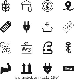label vector icon set such as: fragile, plant, website, digital, security, ribbon, destination, transportation, pack, sport, post, warning, handle, control, cereal, diet, silhouette, organic, connect