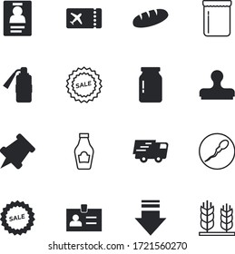 label vector icon set such as: ketchup, fertilize, cargo, note, infertility, harvest, woman, twine, bank, commercial, male, courier, sauce, San Francisco, can, paste, glassware, seed, human, flame