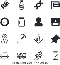 label vector icon set such as: sale, orange, spice, company, promotion, eating, preserve, gene, arrow, attachment, structure, care, retro, shipping, positioning, discount, biology, freight