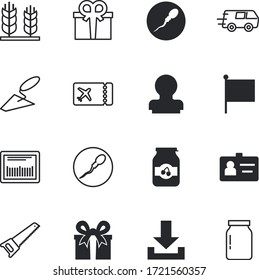 label vector icon set such as: hand, moving, bar, nutrition, banner, transport, autumn, commerce, vehicle, strawberry, kitchenware, code, lanyard, cinema, seed, personal, colorl, truck, buy