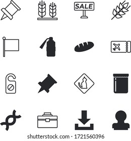 label vector icon set such as: hot, medicine, loaf, entry, ribbon, blank, room, lover, study, security, alarm, entertainment, dna, pole, company, arrow, toast, flammable, winning, french, door, dog