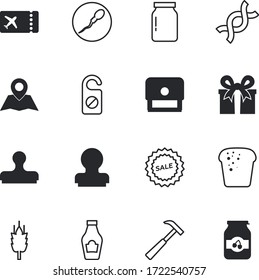label vector icon set such as: chalkboard, confetti, gift, spice, cafe, emblem, celebrate, room, ear, baguette, admission, warning, rest, storage, lid, xmas, advertising, dessert, entertainment