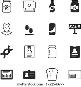 label vector icon set such as: glassware, plastic, logo, loaf, purchase, baguette, delicious, helix, flour, paste, cartography, health, lid, personal, premium, cereal, verification, molecule, spice