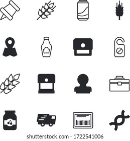 label vector icon set such as: buy, cargo, sauce, clean, industry, twine, barbecue, relax, dna, commercial, pointer, truck, attach, free, notice, liquid, homemade, gps, place, city, delicious