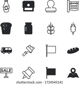 label vector icon set such as: metal, mark, best, buy, sticker, clip, preserve, commerce, pickles, notice, commercial, chili, tool, help, abstract, deliver, fast, moving, map, eating, pushpin