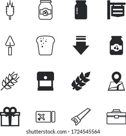 label vector icon set such as: close, kitchen, trip, package, cinema, identification, seat, gps, line, banner, day, innovation, person, box, concert, festival, map, ribbon, board, post, texture