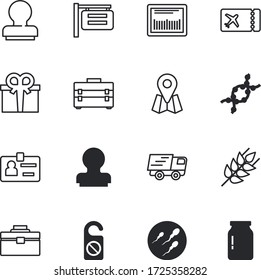 label vector icon set such as: small, truck, molecule, strand, conservation, freight, courier, decor, farm, creative, xmas, contact, deliver, silhouette, structure, new, sleep, scanner, messages