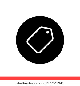 Label vector icon, tag symbol. Simple, flat design for web or mobile app
