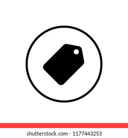 Label vector icon, tag symbol. Simple, flat design for web or mobile app