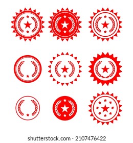 
Label Vector Illustration with red color