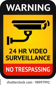 Label video surveillance symbol