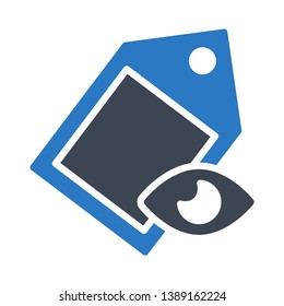 label view glyph double color icon