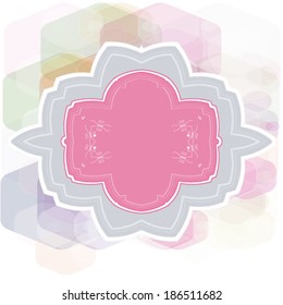 label vignette, invitation card