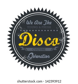 label vintage for disco music genre