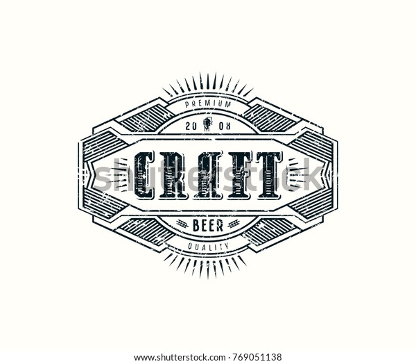 Label Vintage Frame Logo Emblem Sticker Stock Vector (Royalty Free ...