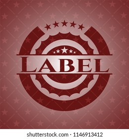 Label vintage red emblem
