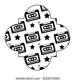 label vintage retro cassette tape recorder