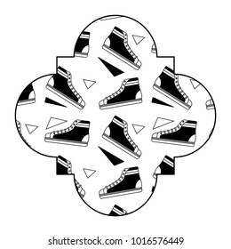 label vintage retro classic sneakers memphis desing