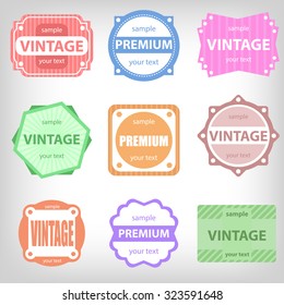 Label Vintage set template.