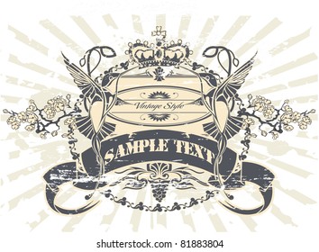 Label in the vintage style