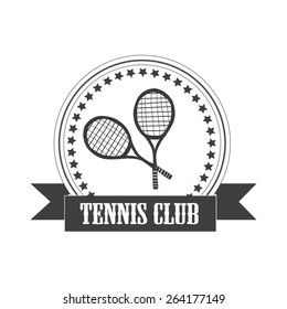 Label. vintage tennis club element