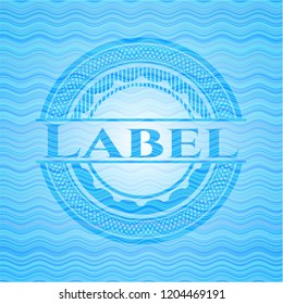 Label water representation emblem.
