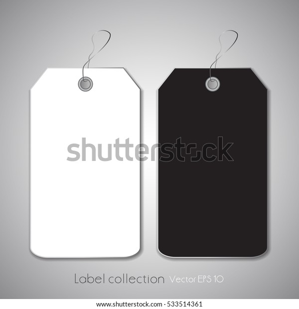 Label White Black Hanging Tag Collection Stock Vector (Royalty Free) 533514361