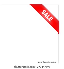 Label with white paper. Sale