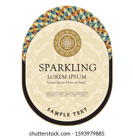 LABEL WINE SPARKLING ELEGANT DESIGN PROSECCO AND AMARONE 