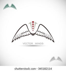 Label with wings