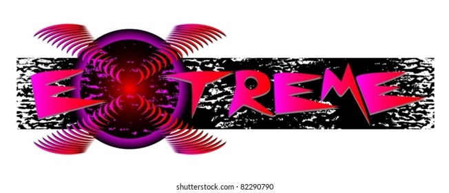 Label with the word extreme