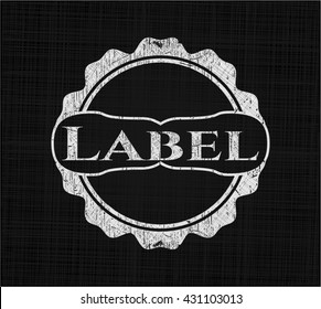 Label written with chalkboard texture