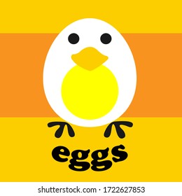
Label yellow in the shape of an egg and chicken