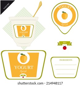 Label for Yogurt - Apricot 