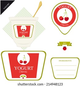 Label for Yogurt - Cherries