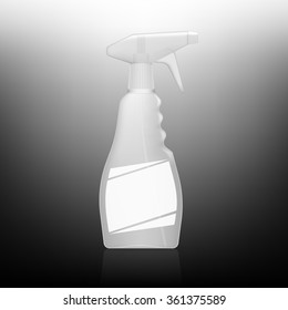Labeled Spray detergent. Template for your design package.