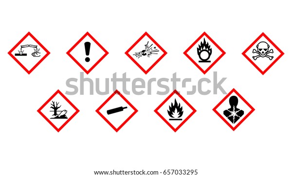 Labeling Chemical Hazards Stock Vector (Royalty Free) 657033295