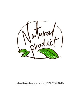 Labeling "natural product" for stores and eco goods.