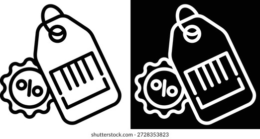 Versión de etiquetado en dos tonos en fondo blanco y negro