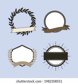labels or badges blank set