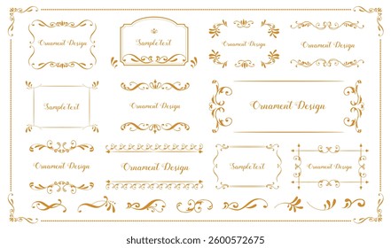 Labels and badges, retro ribbons. Vintage typographic design elements set. luxury ornate logo symbols, calligraphy swirls, flourishes. Vector set borders and frames.