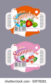 Labels with berries, for cookies