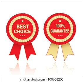 Labels - best choice and 100% guarantee. Vector