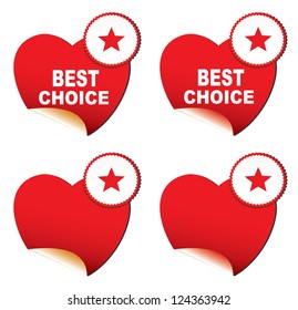 Labels - Best choice. Vector