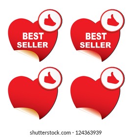 Labels - Bestseller. Vector