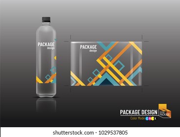 Labels & bottles for drinks, package design, mock up-Vector illustration