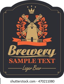 labels for the brewery or beer with a picture of a windmill